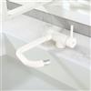 ONECE Rubinetto Cucina Pieghevole Beige Bianco con 2 Modalità, Miscelatore Sottofinestra con Ugello Rotante, Rubinetti Abbattibile per Lavello Girevole a 360°, Aeratore Rimovibile
