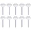 QUARKZMAN 10 Pezzi Manopole a Stella M5 x 45mm Filettatura Maschio 25mm Vite di Serraggio a Mano 6-Punte Pomello in Plastica Maniglia Filettata di Ricambio, Bianco