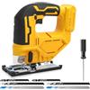 luolety Seghetto alternativo elettrico senza fili per Dewalt 18V 20V, 400W 2900RPM, 3 azione orbitale, angolo di taglio smussato ±45°, 6 lame con codolo a T per legno, plastica, metallo (senza batteria)