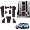 BIBIBO Tappetini antiscivolo compatibili con Audi A1 GB 2019-2025, tappetini in gomma antiscivolo, tappetini con fessure per porte antiscivolo, tappetini protettivi per porte e console centrale