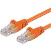 PremiumCord Cavo Patch Cat 5e UTP, 1Gbit/s, Cavo Ethernet, LAN, RJ45 Connettori, Flessibile e Robusto, AWG 26/7, Conduttori 100% CU, Arancia, 10 m