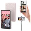 Rollei Selfie Monitor Rollei Easy Creator Schermo Magnetico Telefono per Fotocamera Posteriore Compatibile con Smartphone iPhone Android per TikTok Livestream Vlog Rosa Selfie-Monitor-iPhone-Schermo-Screen