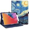 FINTIE Custodia per iPad 9a/8a/7a generazione (2021/2020/2019) da 10,2 pollici - [Protezione angolare] Custodia con supporto multi-angolo con tasca e portapenne, spegnimento automatico, notte stellata