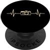 Photography Life Apparel Fotografo ECG Heartbeat Camera Photo Art PopSockets PopGrip Adesivo