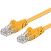 PremiumCord Cavo Patch Cat 6 UTP, 1Gbit/s, Cavo Ethernet, LAN, RJ45 Connettori, Flessibile e Robusto, AWG 26/7, Conduttori 100% CU, Giallo, 0,2 m