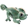 Onwomania Peluche Peluche Animal caméléon Reptile écailleux Rose 17 cm