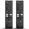 Bemexred Telecomando universale di ricambio per TV compatibile con Samsung LED LCD QLED 4K 8K UHD 3D HDTV HDR Frame Curved Crystal Smart TV, 2 pezzi