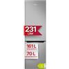 Amica KGCN 387 145 E - Frigorifero congelatore, altezza 170 cm, Total NoFrost, effetto acciaio inossidabile, linea VitControl Plus, classe di efficienza energetica C