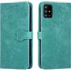 Vaitasy Custodia per Samsung Galaxy A71 4G, Anti Graffio Pelle PU Cover con Magnetico Folio Protettiva Custodia per Galaxy A71 4g - Gatto Verde
