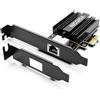 NICGIGA Scheda di rete 10G Base-T PCI-e4.0 X1, controller Marvell AQC113, adattatore Ethernet NICGIGA 10Gb con supporto WOL, scheda NIC con porta RJ45 10Gbe, Windows10/11/Windows Server/Linux