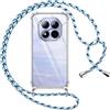 Pnakqil Cover per Xiaomi Redmi Note 15 Pro 5G con Cordino, Trasparente Custodia con Laccio Tracolla Cellulare Girocollo Collana Protettiva per Xiaomi Redmi Note 15 Pro 6.83 Pollic, Blu