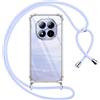 Pnakqil Cover per Xiaomi Redmi Note 15 Pro 5G con Cordino, Trasparente Custodia con Laccio Tracolla Cellulare Girocollo Collana Protettiva per Xiaomi Redmi Note 15 Pro 6.83, Viola