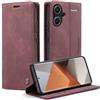 Monweicz Cover Compatibile con Redmi Note 13 Pro Plus 5G, Custodia Portafoglio con Slot per Scheda, Protezione Completa Premium in Pelle PU, Flip Libro Magnetica Note 13 Pro Plus 5G, Vino Rosso