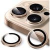 JETech Pellicola Fotocamera per iPhone 16 Pro 6,3 Pollici e iPhone 16 Pro Max 6,9 Pollici, 9H Vetro Temperato Cover Anello Individuale in Metallo, HD Chiaro, 1 Set (Titanio Sabbia)