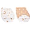 aden + anais Burpy ABBC20016 - Bavaglino per bambini, 100% mussola di cotone, panno multiuso a 4 strati, super morbido e assorbente, per neonati, neonati e bambini, confezione da 2, per mantenere