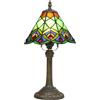 Blivuself Tiffany Piccolo Vetro Colorato Lampada Da Tavolo Verde Pavone Coda Camera Da Letto Comodino Luce Per Ufficio Dormitorio Bar Stile Unico Carino Decorazione 8 Lampade Da Comodino