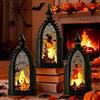 Jadyon 3 Pezzi Lanterne Halloween Luce LED, Halloween Zucca Luminosa da Esterno Appendere, Luci Ghost Witch Pumpkin Lamp Lampade, Halloween Decorazioni Giardino Props, Luci Halloween Party Indoor Outdoor