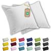 Lavea® Set 2 Federe per Cuscini da Letto 65x65 cm - Copricuscini 100% Cotone Jersey Morbidi e Traspiranti, con Cerniera YKK di Qualità, OEKO-TEX - Bianco