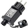 Joycome Trasformatore Luci di Natale 31V 6W AC Alimentatore, 8 Modalità Presa a Intermittenza con Timer, IP44 Adattatore Luci Natale, Ricambio 2 pin Spina per Luci Stringa, Luci Albero di Natale