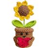 KIAYOO Regalo Girasole, Decorazioni da Scrivania per Casa e Ufficio, Pocket Hug Positive Fiori all'Uncinetto Regalo per Lui Lei Uomini Donne Amici Fidanzato Compleanno Natale San Valentino