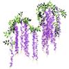 KASESSS 2 Pezzi Glicine Fiori Finti, Fiori Finti per Decorazioni, 180cm Ghirlande di Fioris Artificiali, Fioris Artificiali Spighe Fiorite Realisticamente Morbido per Matrimonio Festa Soggiorno Viola