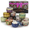 CREASHINE Candele Profumate Set Regalo per Donne Regalino Mamma/Mmoglie/Amica/Colleghi,Candela Naturali da 12 Confezioni di le Feste,Natale,Compleanno,San Valentino,Aromaterapia,Bagno,Yoga