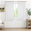 MRTREES Tende Semitrasparenti per Interni Finestre Camera da Letto Corte Moderna 2 Pezzi 140x180 CM, Tende Lino con Fettuccia Bellissime per Casa Soggiorno Salotto Eleganti, Bianche