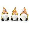 Irayin Bee Gnomo Soprammobile, Statuette Gnomo Ape, Ape Pigmea Decorazioni, Bee Regalo, Non Vedo Non Sento Non Parlo, Decorazione Casa Moderna, Oggetti per Soprammobili