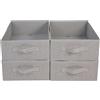 JAKAGO Confezione da 4 organizer per armadio, pieghevoli, per cassetti, 39 x 29 x 14 cm, scatole portaoggetti per vestiti, camicie, pantaloni, asciugamani, giocattoli (grigio)