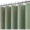 VANZAVANZU Tenda da Doccia Impermeabile con Ganci in Metallo Tenda da Bagno in Tessuto Lino Poliestere Antimuffa per Vasca da Bagno Stanza Bagnata Box Doccia - 182 x 244cm (Verde)