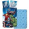 BrandMac Biancheria da letto Avengers per letto singolo, copripiumino 140 x 200 cm con federa 60 x 65 cm, 100% cotone, set di biancheria da letto reversibile, motivo: supereroi, Capitan America, Iron Man, Hulk
