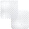 UOCAI 2 Pezzi di Tappetinos Lavello Cucina, 27 X 27 cm PVC Tappetino per Lavello Tagliabile, Tappetino Scolapiatti da Cucina Accessori, per Bicchieri, Stoviglie, Verdure (Trasparente)