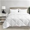 Homebliss Piumone Una Piazza e Mezza Invernale 200 x 200 cm - Piumino 350GSM 4 Stagions - Coperta Trapunta Leggero Confortevole Traspirante in Microfiber - Bianco