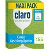 claro Classic Eco - Polvere per lavastoviglie, 2,8 kg, senza fosfati, ecologico e vegano, 155 lavaggi
