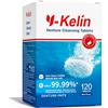 Y-Kelin Compresse per la Pulizia di Protesi Mobili e Dentiere, Pulizia protesi dentaria, Detergente Effervescente per Protesi, Apparecchi e Dispositivi Dentali (96 Compresse)