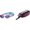 ARENA The One Junior Occhialini Nuoto Anti-Appannamento per Bambini, Occhialini Piscina con Ampie Lenti, Protezione UV & Goggle Case, Astuccio Per Occhialini Unisex Adulto