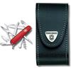 Victorinox, Huntsman, Coltellino Svizzero, Originale, Multiuso, Campeggio, 15 Funzioni, Lama, grande, Cavatappi, Rosso & custodia in pelle per cintura, nera (B1), taglia unica