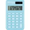 DONAU Calcolatrice DONAU TECH/Funzione radice quadrata a 8 cifre / 9,7 x 6 x 1 cm/Blu/Calcolatrice con display a 8 cifre/Funzionamento a batteria solare a doppia alimentazione/Design compatto
