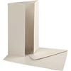 Happy Moments Biglietti e buste perlate, dimensioni biglietto: 10,5 x 15 cm, dimensioni busta: 11,5 x 16,5 cm, bianco sporco, 10 pezzi, 120 g