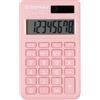 Donau Tech - Calcolatrice a 8 cifre, 9,7 x 6 x 1 cm, Morela, colore: Rosa/Calcolatrice con display a 8 cifre/Dual Power Solar - Funzionamento a batteria/design compatto