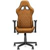 Ranqer Felix Office Sedia Ergonomica in Similpelle con Schienale Alto, Supporto Lombare e Cervicale Regolabile, Design Moderno per Gaming e Ufficio, Base in Nylon Robusta, Reclinabile 90-180°, Marrone