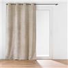 Douceur d'Intérieur, Tenda con occhielli (140 x 240 cm) Flanela Beige, Flanella Relief