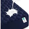 Utopia Bedding Coprimaterasso impermeabile, per letto matrimoniale, trapuntato, estensibile fino a 40 cm di profondità (blu navy)