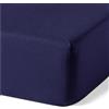 Amazon Basics Lenzuolo con angoli Matrimoniale in Cotone Biologico, 180 x 200 cm, Blu Navy