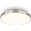 BRILONER - Plafoniera LED, luce bianca calda, 10W, 1200lm, lampada soffitto, plafoniera 24 x 6 cm, nichel opaco