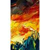 Homemania EXFAB153-60X100CM Tappeto Stampato Fire Sky 1 Per Salotto, Sala, Camera Da Letto, Cameretta Stampa, Moderno, Multicolore, in Poliestere, Cotone, 60x100 cm