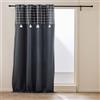 Douceur d'Intérieur, Everest - Tenda con occhielli (140 x 240 cm), colore: Antracite, Cotone/Poliestere con Top