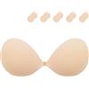 Lnmyic Reggiseno Invisibile Reggiseno Adesivo Coppe Adesive Seno Push Up Riutilizzabile Silicone Adesivo Push Up Invisibile Sticky Bra Traspirante Reggiseni Senza Spalline con Copricapezzoli