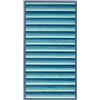 Pierre Tappeti Passatoia stuoia cucina bagno in BAMBOO 100% naturale e sostenibile AZZURRO effetto degradè. Tappeto Facile da pulire, antiscivolo e resistente cm.55x180
