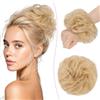 SEGO Pro Chignon Finto per Capelli Umani Elastici Chignon Finti Ondulato Capelli Naturale Coda di Cavallo Spessi Updo per Donne Ragazze (#613 Biondo Chiarissimo,25g)